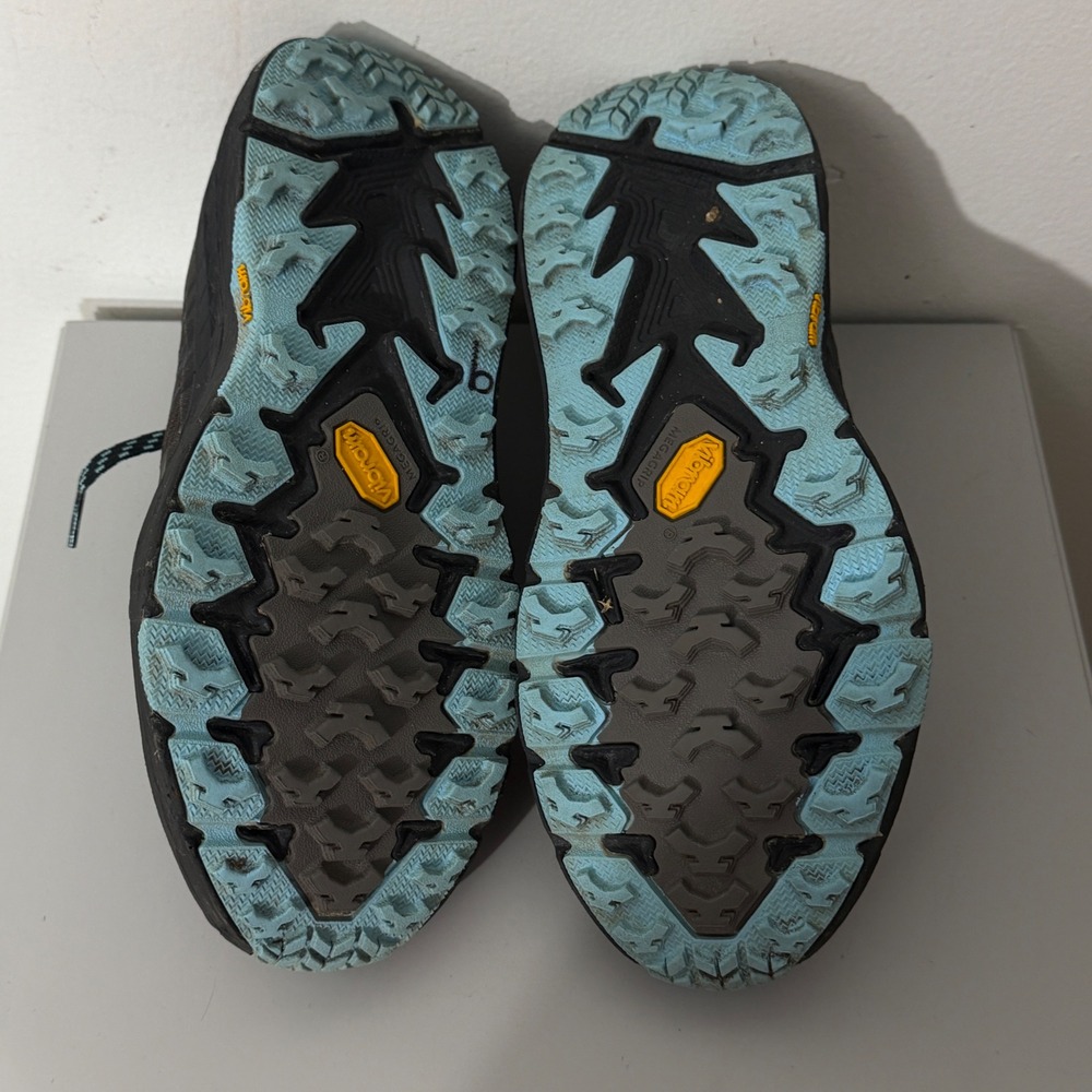Hoka One One Speedgoat 4 GTX Shoes Womens 7.5 Black Blue Trail Running Shoes - Picture 5 of 7